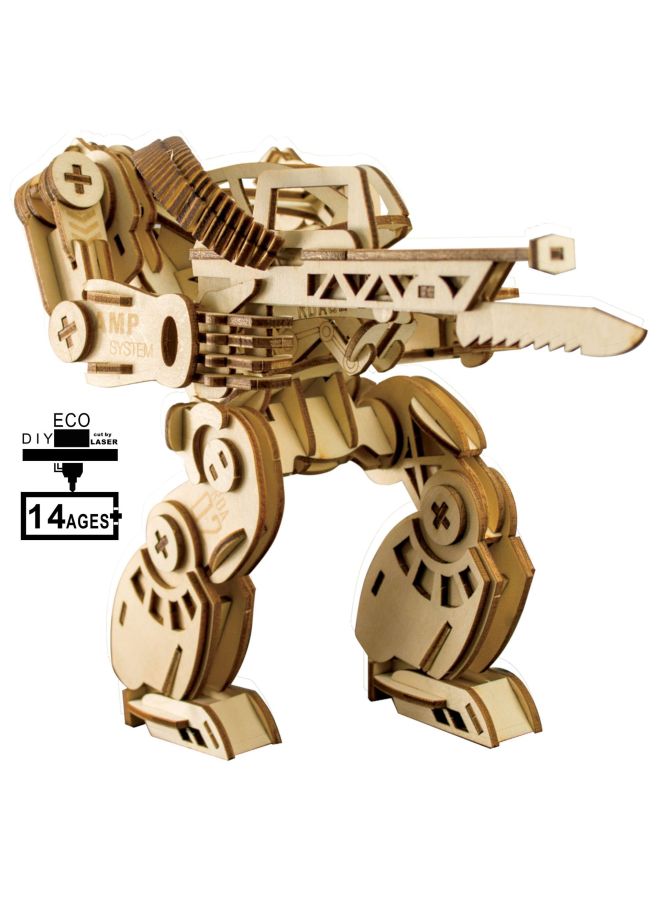 AMP Mechanical Armor-color Boxed Direct 3D Wooden Assembled Model DIY Wooden Three-dimensional Jigsaw Puzzle-Color:XC-G009 AMP Mechanical Armor - Image 1